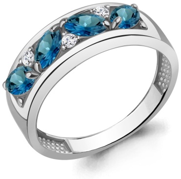AQUAMARINE 6974608А размер 18 вес 2.33 г серебро, топаз
