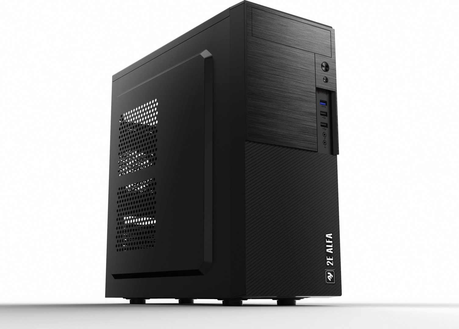 Корпус 2E Alfa E190-3U черный