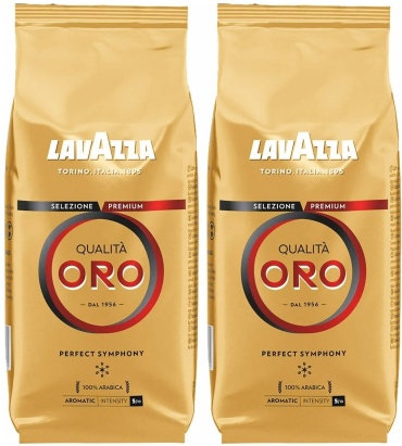 Кофе Lavazza Qualita Oro зерновой 2 упаковки по 250 г