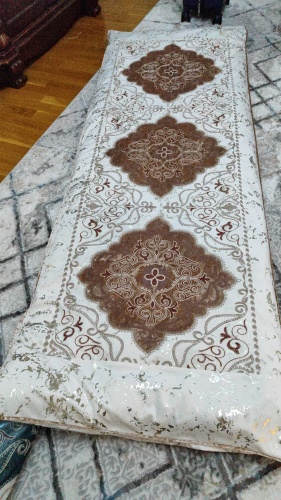 Корпе 220x80 см, вата, коричневый, молочный