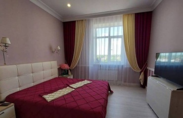 Комплект Viva Lux 300x280 см 2 шт, сетка, велюр, бархат, красный, бежевый