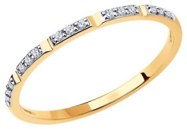 Diamant 51-110-01499-1_17-5 размер 17.5 вес 0.97 г золото, фианит