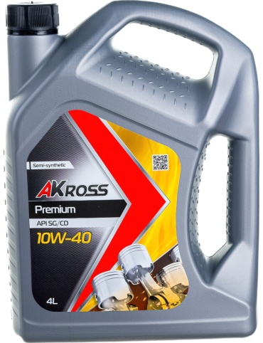 Полусинтетическое AKross Premium 10W-40 4 л
