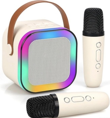 Портативная колонка KINYO K12 double mic бежевый