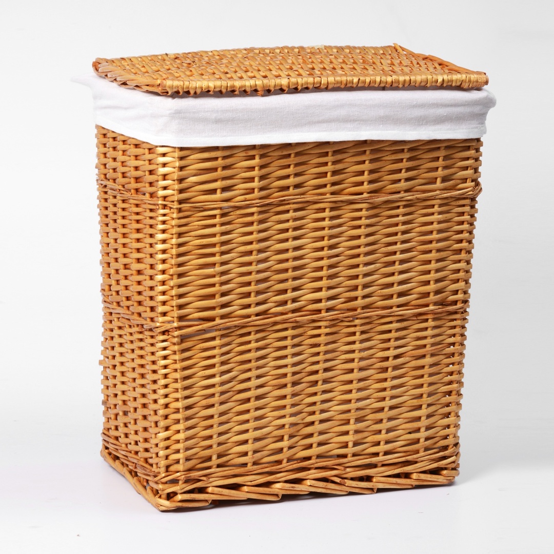 WasserKRAFT корзина для белья 44x39x26 см, текстиль, полиэстер, ивовая лоза