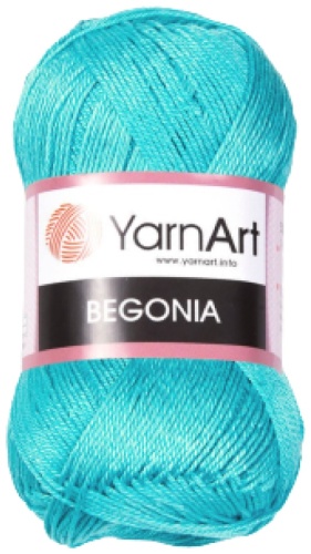Моток YarnArt Begonia 008 - Бирюзово-голубой 169 м 50 г