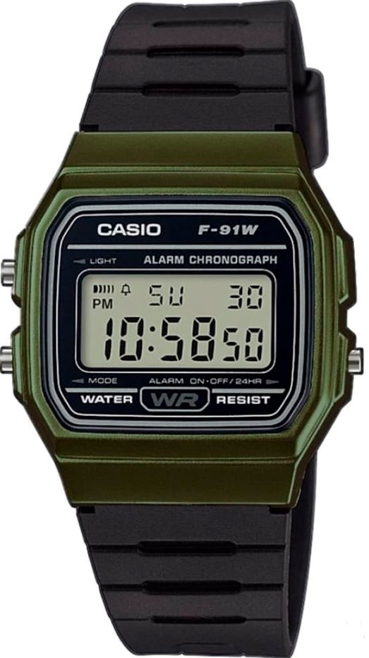 Кварцевые CASIO f-91wm-3adf пластик
