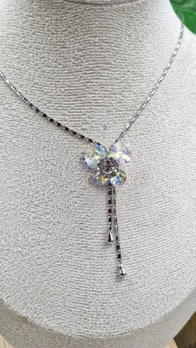 Подвеска медь, кристаллы Swarovski