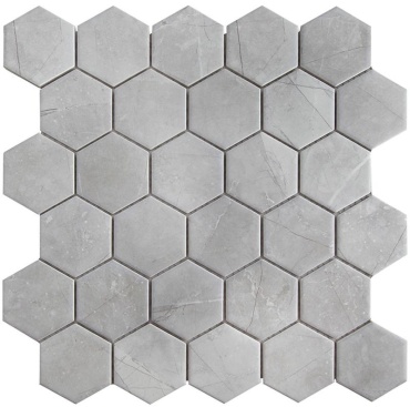 StarMosaic мозаика Homework Hexagon Marblegrey 30x30 см