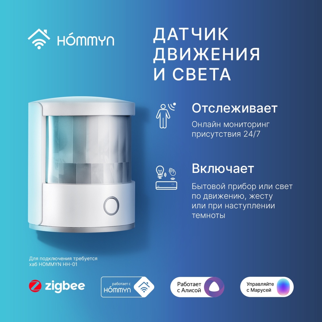 Датчик движения 629166888, экосистема: Умный дом Яндекса, Tuya Smart