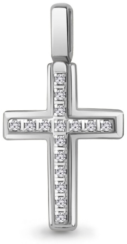 Подвеска AQUAMARINE 24565А вес 1.96 г серебро, фианит