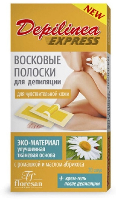 Floresan Depilinea Express средняя восковые полоски 20 шт