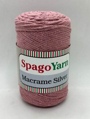 Моток Spagoyarn Macrame Silver Сухая роза 225 м 250 г
