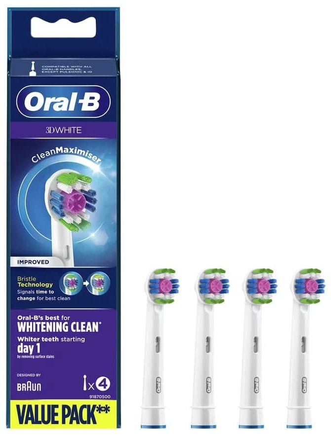 Насадка Oral-B EB18pRB-4 3D White стандартная 4 шт