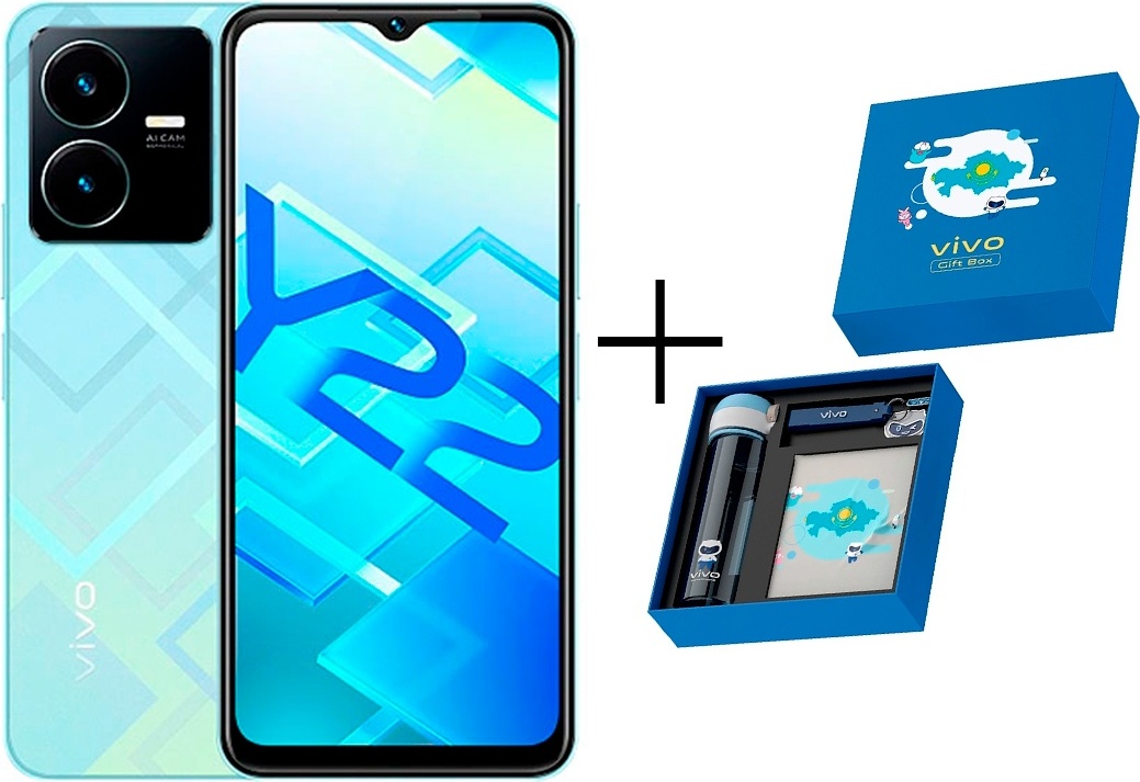 Смартфон VIVO Y22 4 ГБ/64 ГБ зеленый + подарок Gift box BTS 2022