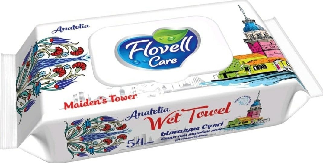 Влажные салфетки Flovell Care Anatolia 54 шт