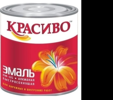 Красиво эмаль глянцевая ПФ-115 2.7 кг, тон черный