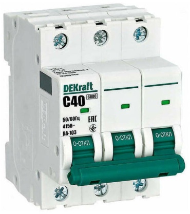 Schneider Electric автоматический выключатель 3P 40 A, 6 кА, 230 В