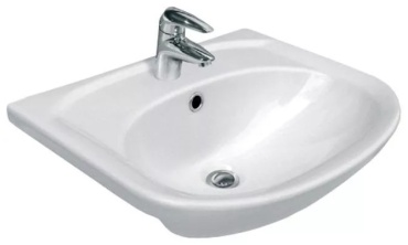 Раковина Cersanit Erica 65 S-UM-ERI65 врезная овальная 65х53 см, фаянс