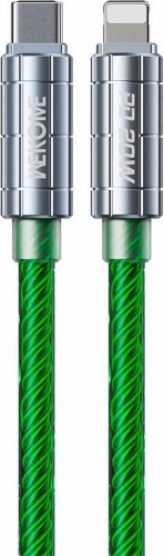 Кабель WEKOME USB TypeC (M), Lightning (M), 1 м, PD20W серебристый
