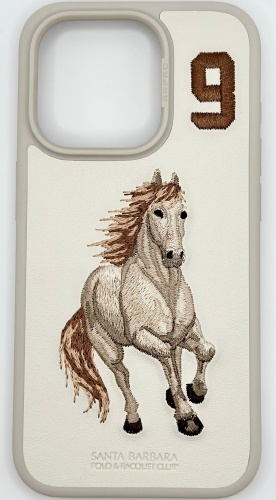 Чехол Santa Barbara Polo & Racquet Club для Apple iPhone 15 Pro Max бежевый