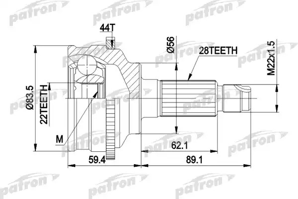 PATRON шрус PCV3850