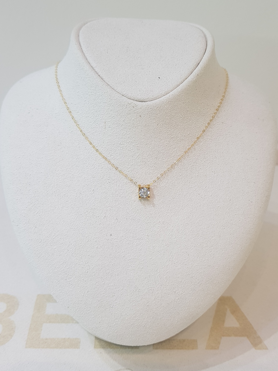 Колье Bella Gold PD000240 длина 45 см вес 0.74 г золото, бриллиант