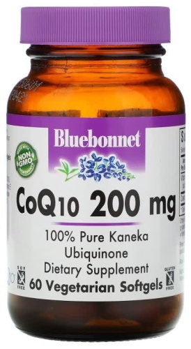 Bluebonnet Nutrition коэнзим Q10 CoQ10 200 мг 60 капсул