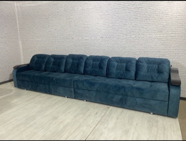 Диван прямой ARSLAN 41095, 410х95 см, обивка ткань, синий