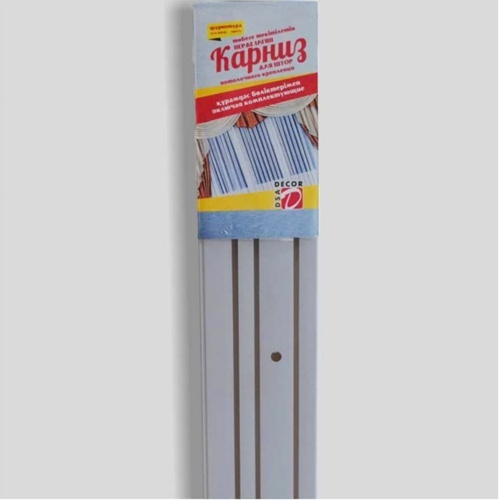 Карниз DSADECOR профильный трехрядный белый 300 см