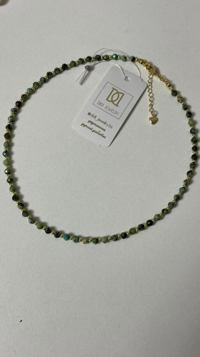 Чокер DiDi Jewelry длина 42 см латунь бирюза