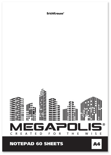 Блокнот Erich Krause MEGAPOLIS, A4, 60 л, мультиколор
