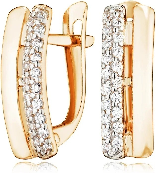 Серьги Lucente EAR-LU-585-440735 вес 1.62 г золото, фианит