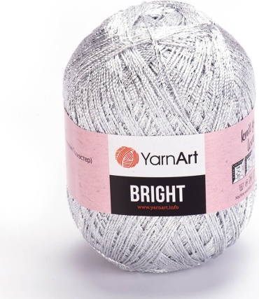 Моток YarnArt Bright 128 серебро 340 м 90 г