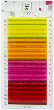 Le Mat единичные L 0.10 мм красный, розовый, желтый mix 10-13 мм