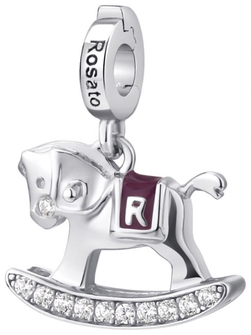 Шарм-подвеска Rosato RZ026R вес 1.53 г серебро, циркон