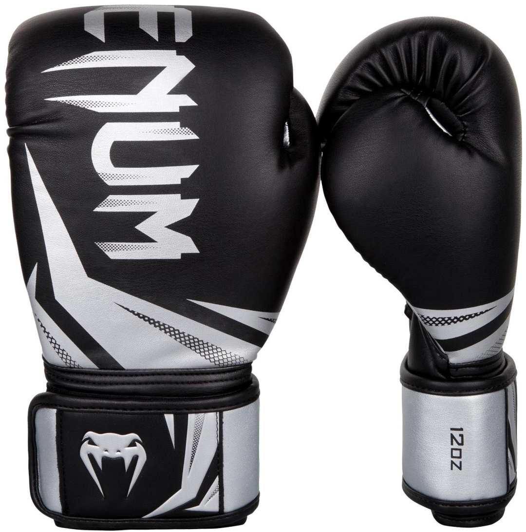Купить Боксерские перчатки Venum Challenger 12 oz черный-серый в кредит ...