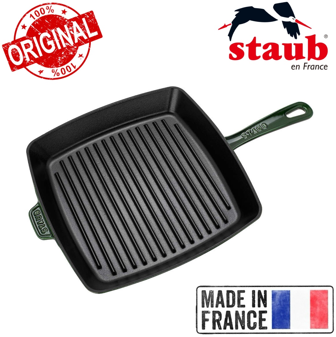 Сковорода гриль Staub France Basil 30 см с антипригарным покрытием, чугун