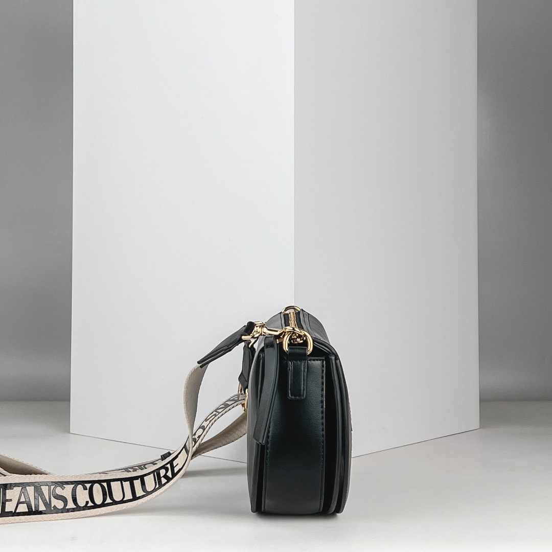 Сумка кросс-боди Versace экокожа черный