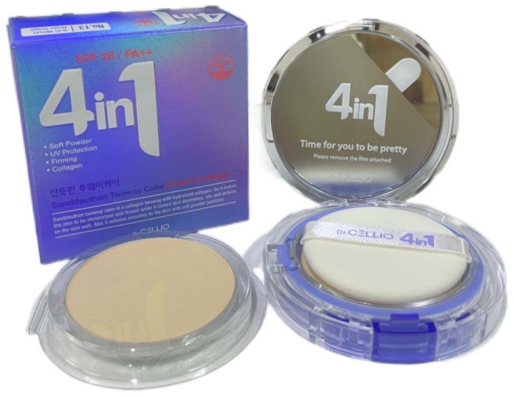 Пудра CELLIO Sanddeuthan Twoway Cake сухая 13 Nude Beige бежевый