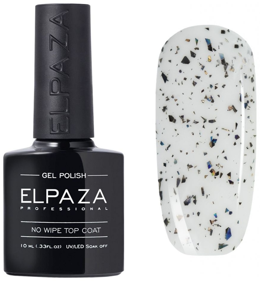 ELPAZA верхнее покрытие No wipe Top Coat Black глянцевое 10 мл