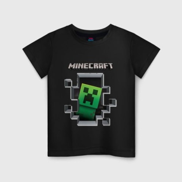 Футболка Майнкрафт Крипер Minecraft TMH_TREND.KZ черный