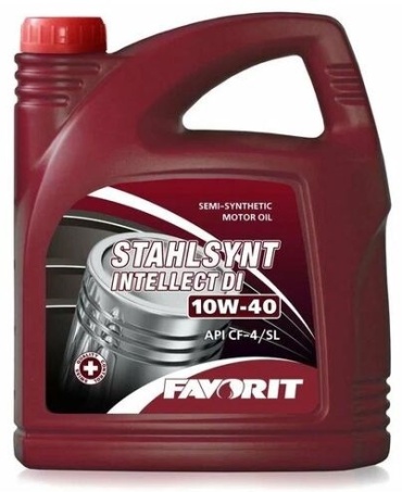 Полусинтетическое Favorit STAHLSYNT Intellect DI 10W-40 4 л