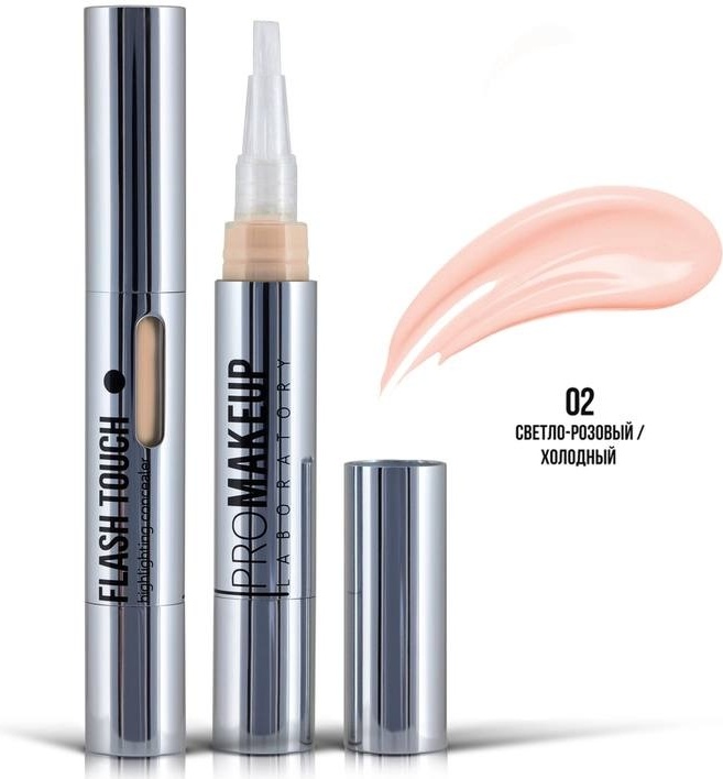 PROMAKEUP laboratory Flash Touch консилер 02 светло-розовый/холодный