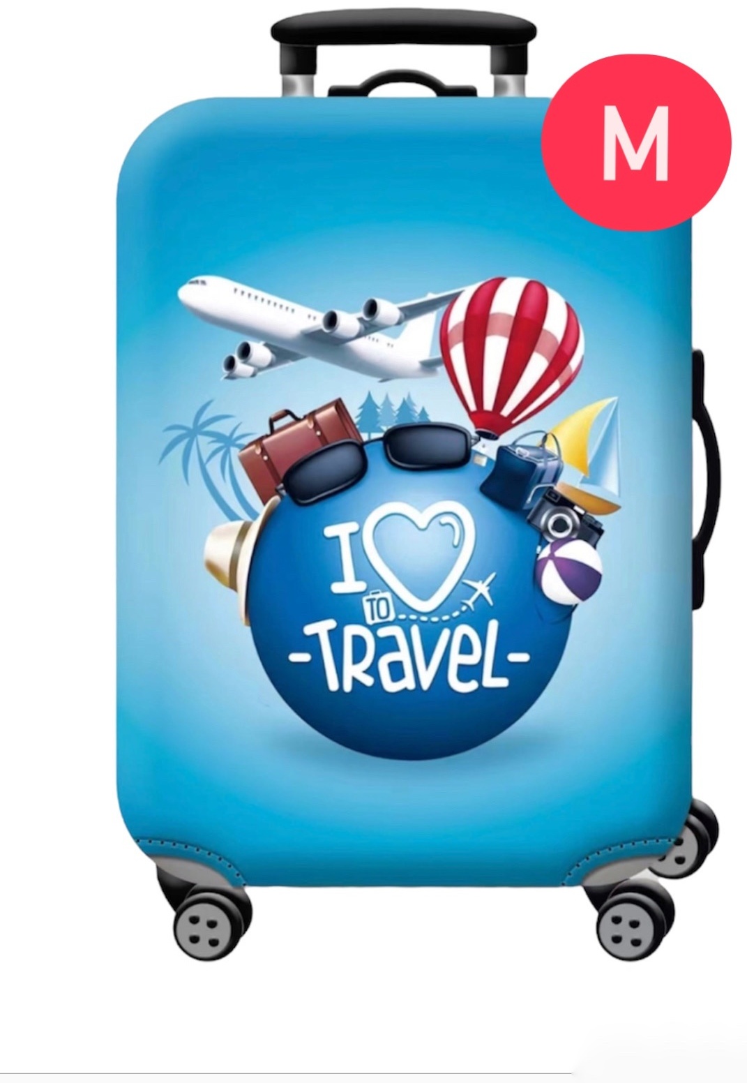 LUGGAGE COVER средний (до 80 л) голубой
