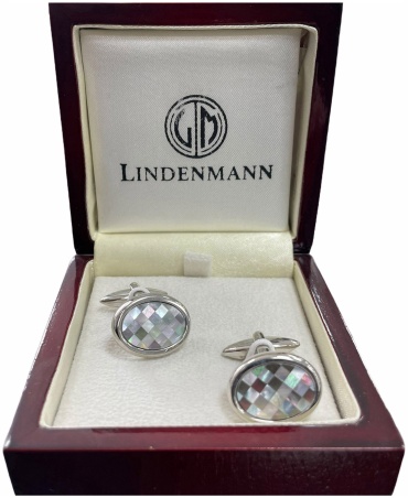 Запонки Lindenmann латунь, эмаль