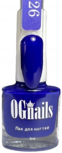OG Nails лак Classic 26 ярко синий 8 мл