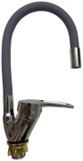 Смеситель с гибким изливом Skyriver 34-33 SN, латунь, цвет серый, хром