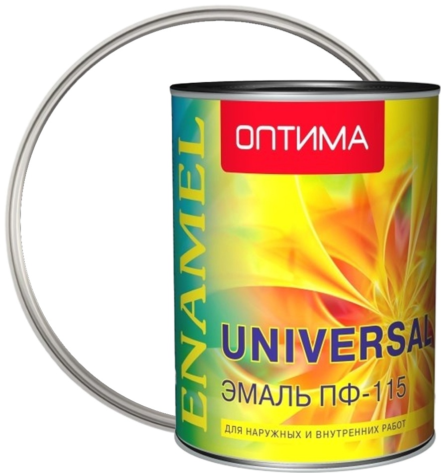 Купить Оптима эмаль глянцевая Universal ПФ-115 2.7 кг, тон белый в ...