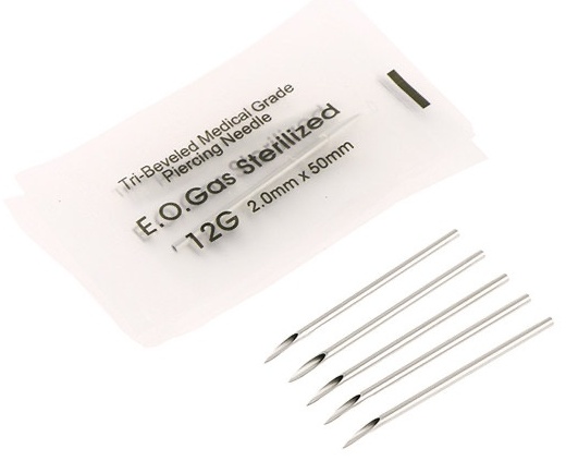 TATTOO Игла для пирсинга 12G 5шт